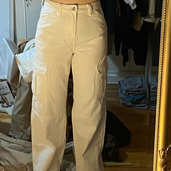 White Cargo Pants - Picture 7 of 8